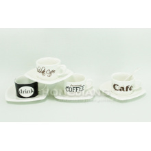 Taza de café y platillo (HJ60017)